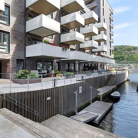 Oceanfront Apartment - Oslo Central - Private Patio Exterior photo
